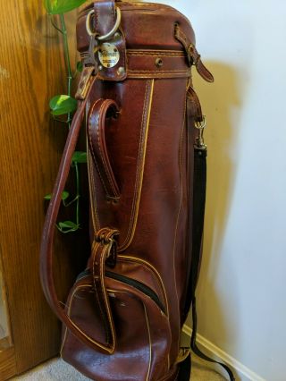 Arnold Palmer Progroup Inc Vintage Leather Golf Bag Arnold Palmer Brand