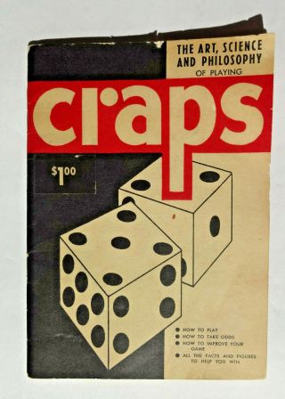 Vintage Dice Book The Art,  Science And Philosophy Of Playing Of Craps Ships