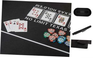 Gameland 70 " X 35 " Portable Oval Sure Stick Rubber Foam Poker Table Top Layout P