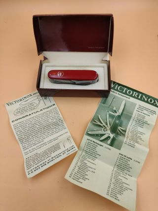 Vintage Victorinox Officier Suisse Red Handles Knife
