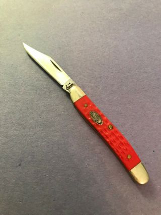 Case Xx Single Blade Red Jack Knife - 61087 Ss - American Flag Shield Usa