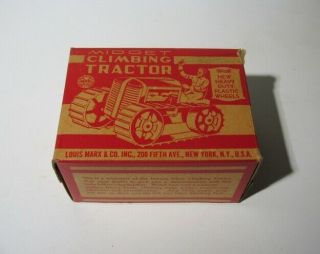 Vintage Marx Midget Climbing Tractor 5 " Tin Windup - Box Only - 1950