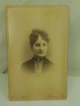 Antique Macon Ga Pretty Victorian Woman Cabinet Card Marianne Gaillard Estate