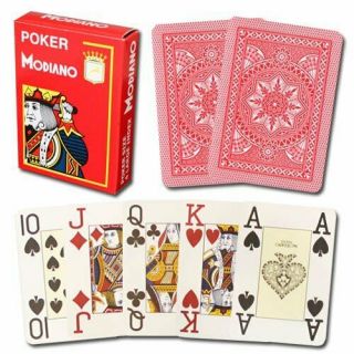 8 Decks 4 Pip Modiano Cristallo 100 Plastic Playing Cards Poker Jumbo Index