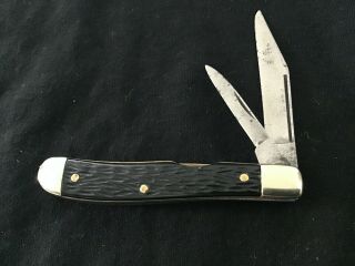 Shapleigh Diamond Edge Jack Knife C.  1843 - 1960 Black Bone