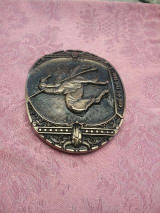 Montana Silversmiths Vintage Buckle,  “End Of the Trail” Solid Brass with Tag 3