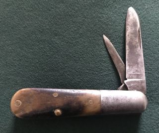 Vintage Old Case Xx Barlow Pocket Knife 1920 - 1940,  Bone Handle Rare Os.