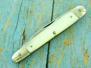 Antique Mother Of Pearl Silver Bolster Sleave Board Jack Pocket Knife Knives