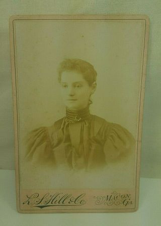 Antique Macon Ga Victorian Woman Cabinet Card Marianne Gaillard Estate