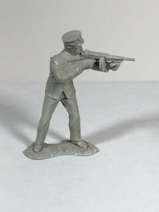 Vintage 1950s Marx Untouchables Playset Gray City Police Officer Machine Gun