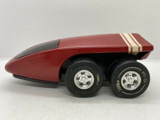 Old Toy Collectible Vintage Tonka Toys Pressed Steel Red Futuristic Rocket Car
