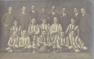Old Photo People Men Sport Football Team Brechin High School Angus 1910s F7