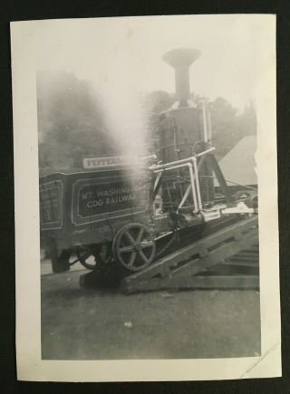 Vintage B&w Photo Railway Train Engine From Mt.  Washington Might Be Display 3739