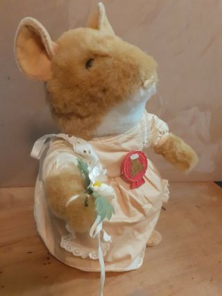Brambly Hedge Mouse Needle Felted Doll Golden Bear 1986 England 10 "