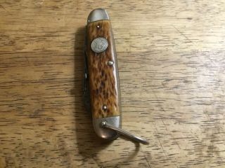 Vintage Remington Usa 4 Way Boy Scout Pocket Knife Good Shape