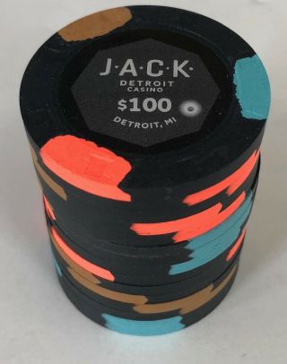 (15) Paulson $100 Jack Casino Poker Chips