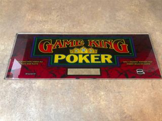 Igt " Game King Poker " 84716100 Slot Machine Glass Fast (x - 2)