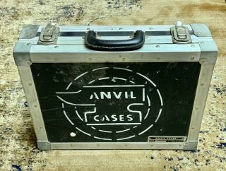 Vintage Anvil Cases Steel Metal Carrying Brief Case 17.  5 X 13.  5 X 4.  5 Inches