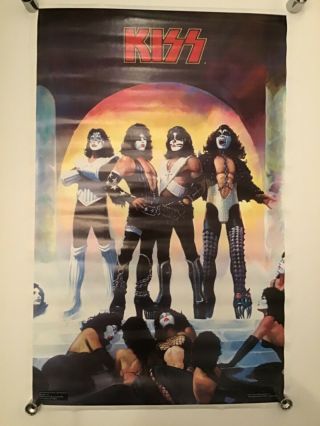 Vintage 1977 Kiss Love Gun Nos Aucoin Poster Near