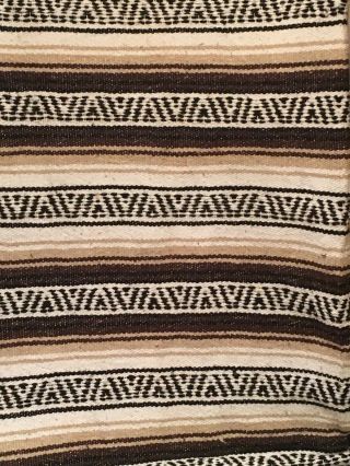 VGUC - VINTAGE - (2) 48” x 69” Mexican Serape Blanket Striped Cotton Latin Textiles 3