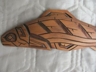 Wood Carving Salmon First Nations Art Cedar Carving West Coast 2