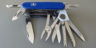 Victorinox Blue Swisschamp Swiss Army Knife,  Poor To [see All Pho