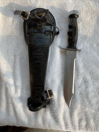 Vintage Dacor Diving Knife 12” Long Solingen Germany W/sheath