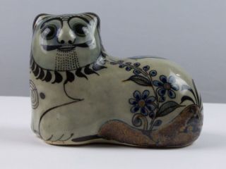 Mexico Tonala Cat Mexican Ceramic Pottery Hand Painted