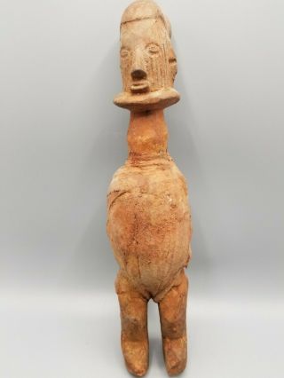 Vintage Mid 20th C.  African Mangbetu Terracotta Figure Professionally Appraised