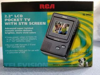 Vintage Rca 2/2 " Color Lcd Pocket Tv Nib Portable Color Tv