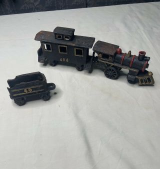 Cast Iron 3 Piece Train Set Engine/coal Car 40,  Caboose 404