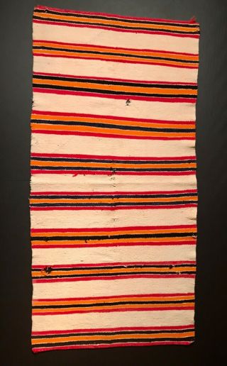 Navajo Double Saddle Blanket,  Intricate Banded Designs,  C1940,  Nr