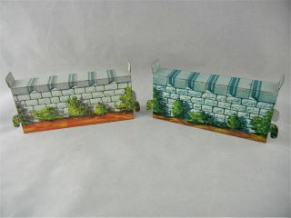 50’s Marx Medieval Robin Hood Castle Short Wall Sections 2pc