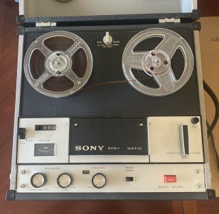 Vintage Sony Tapecorder Tc - 105 Reel To Reel Tape Recorder