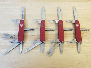Victorinox Huntsman,  Camper,  Climber & Spartan 91mm Swiss Army Knives - Red