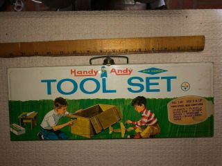 Vintage Toys - Handy Andy Tool Set - 1972 Box No 14 With Tools