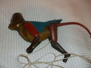 Vintage Lindstrom Bill The Climbing Monkey Tin Toy