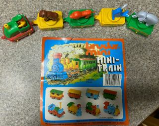 Vintage Bruder 5 - Piece Circus Mini - Train West/western Germany Moving Animals