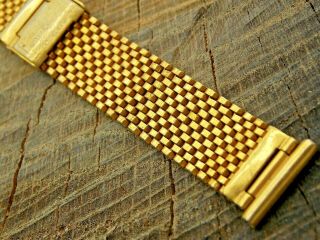 Vintage Stainless Steel Mesh Pre - Owned Watch Band 16mm Mens Sliding Clasp Long