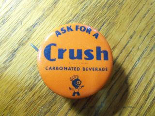 Vintage Celluloid Advertising Tapemeasure Ask For A Crush Carbonated Beverage
