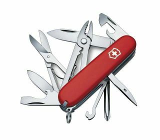 Red Victorinox Deluxe Tinker Swiss Army Pocket Knife Multi - Tool Folding