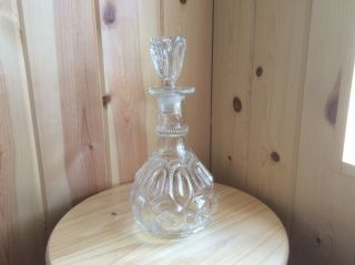 Vintage Le Smith Moon And Stars Clear Glass Decanter - King 