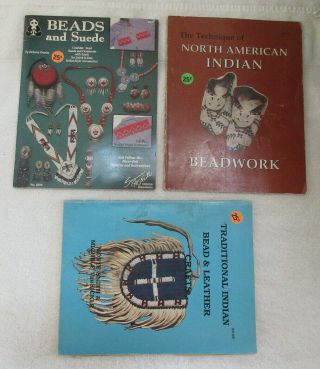 Three Old Native American Beadwork Magazines - - Nr