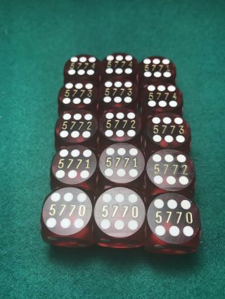 Precision Red 5/8 Inch Backgammon Dice