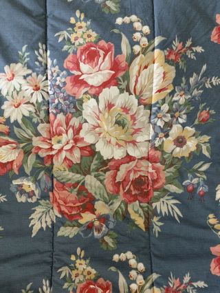 Vintage Ralph Lauren Kimberly Twin Comforter Blue Floral Gently