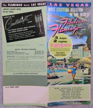 Vintage The Fabulous Flamingo Hotel Casino Las Vegas " Vacation Booklet " 1963 Htf