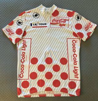Vintage Castelli " Le Tour " Coca Cola 1/4 Zip Ss Cycling Jersey Men 