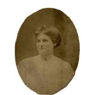 Antique Cabinet Card Photograph Mature Victorian Woman Portrait Photo