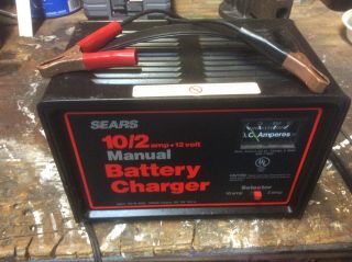 Vintage Sears 10/2 Amp 12 Volt Battery Charger