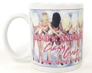 Crazy Girls Topless Mug Riviera Hotel/casino No Ifs Ands Or Coffee Cup